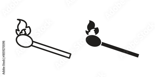 Matches icons symbol collection. Vector Illustration. vector icon set.