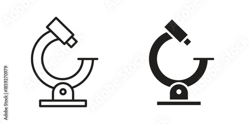 Microscope icons symbol collection. Vector Illustration. vector icon set.