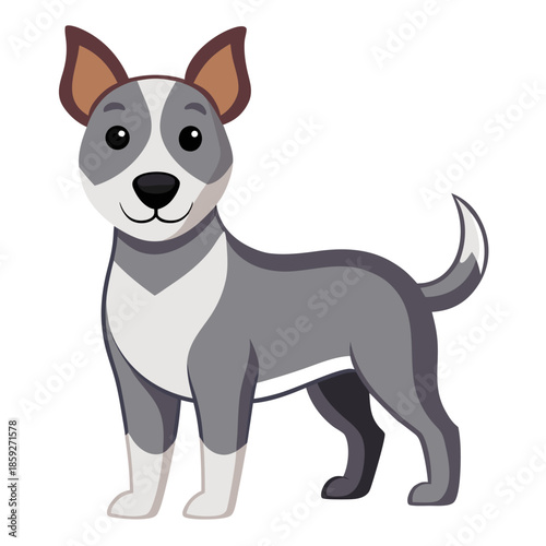 Dog cartoon vector illustration