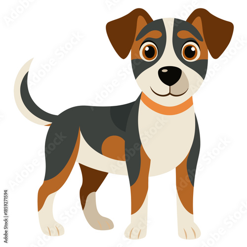Dog cartoon vector illustration