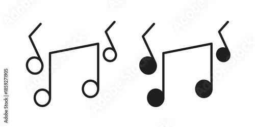 Music note icons symbol collection. Vector Illustration. vector icon set.