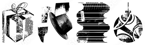 Gift hat book ornament abstract