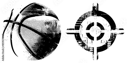 basketball and target set