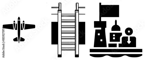 airplane ladder ship