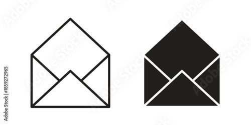 Open envelope icons symbol collection. Vector Illustration. vector icon set.