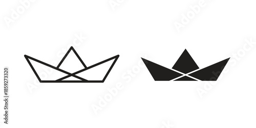 Paper boat icons symbol collection. Vector Illustration. vector icon set.