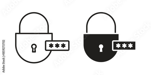 Password icons symbol collection. Vector Illustration. vector icon set.