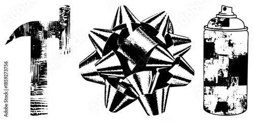 hammer gift bow spray can