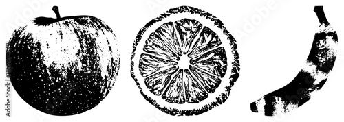 citrus slice banana vector illustration