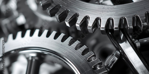 Black and White Photo of Metallic Gear Mechanism