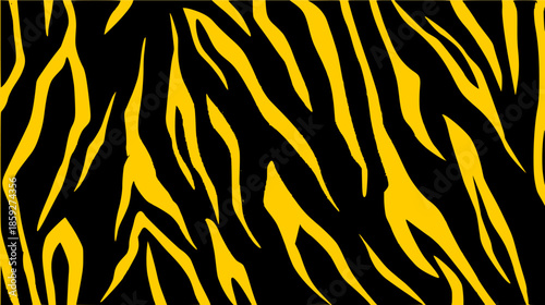 Wild tiger stripes background. Yellow and black animal skin