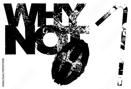 text graphic why not skull exclamation mark