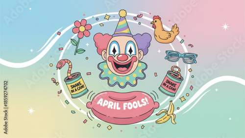 Colorful April Fools’ Day concept
