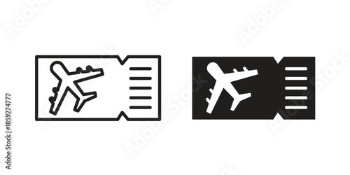 Plane Ticket icons symbol collection. Vector Illustration. vector icon set.