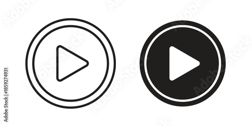 Play button icons symbol collection. Vector Illustration. vector icon set.