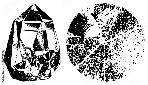crystal and abstract texture vector illustration
