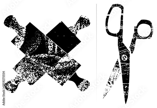 knives and scissors vector