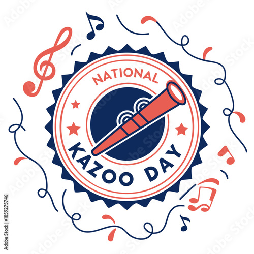 NATIONAL KAZOO DAY vector illustration 