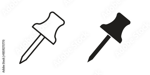 Push pin icons symbol collection. Vector Illustration. vector icon set.