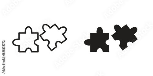 Puzzle piece icons symbol collection. Vector Illustration. vector icon set.