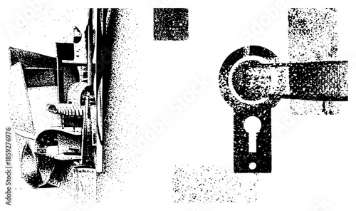 lock mechanism and keyhole vector illustration