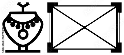 ancient vase and envelope