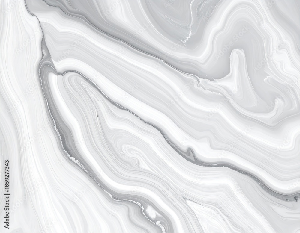 Obraz premium Gray & white marble texture with swirling patterns