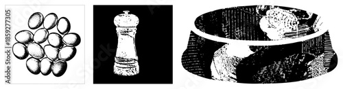 cluster of oval beans isolated