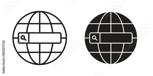 Search online icons symbol collection. Vector Illustration. vector icon set.