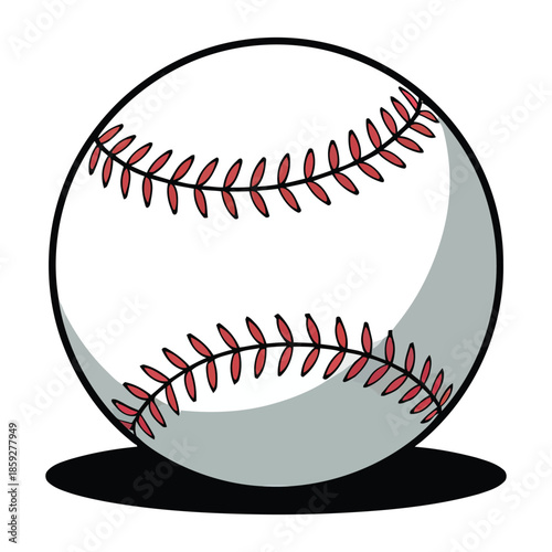 baseball on white background