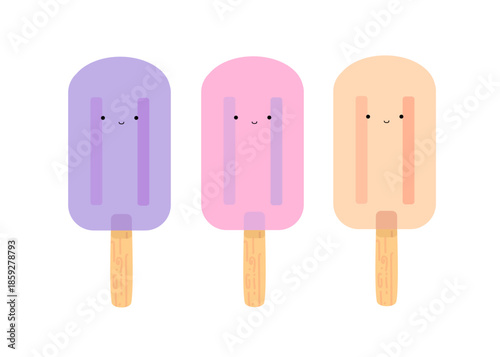 Popsicle with pastel tone