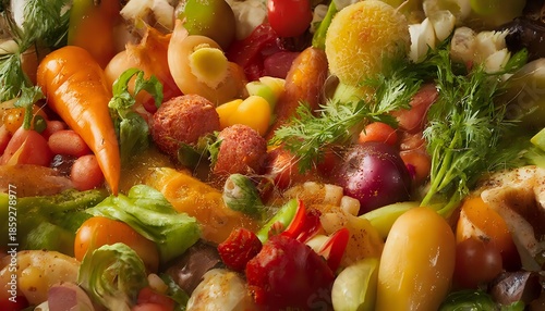 Healthy food in a high fantasy style. Culinary fantasies.