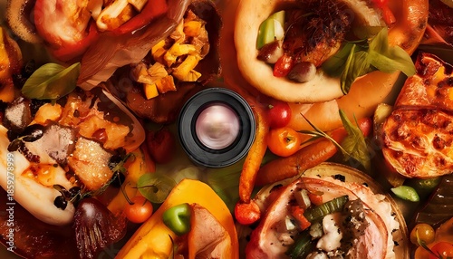 Healthy food in a high fantasy style. Culinary fantasies.