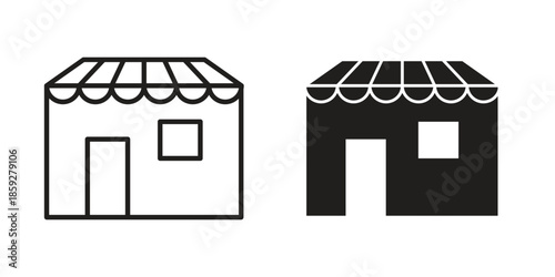 Store icons symbol collection. Vector Illustration. vector icon set.