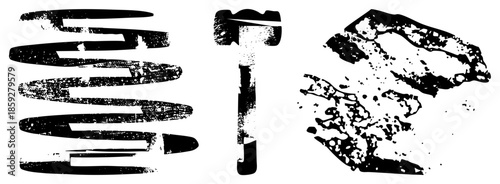 hammer breaking stone with spring