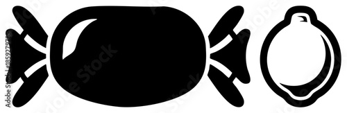 candy black silhouette isolated