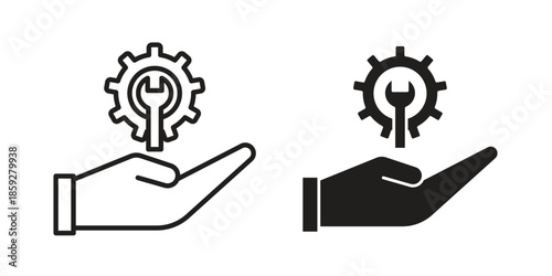 Technical support icons symbol collection. Vector Illustration. vector icon set.
