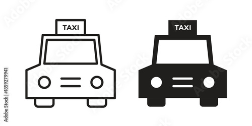 Taxi icons symbol collection. Vector Illustration. vector icon set.