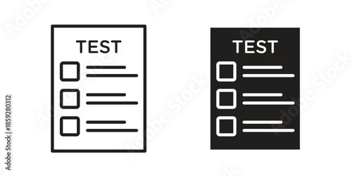 Test icons symbol collection. Vector Illustration. vector icon set.