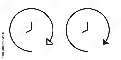 Time forward icons symbol collection. Vector Illustration. vector icon set.