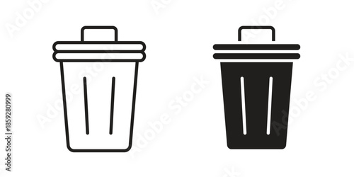 Trash Bin icons symbol collection. Vector Illustration. vector icon set.