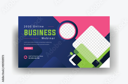 creative corporate business social media web banner and youtube thumbnail template 