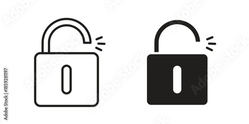 Unblocked icons symbol collection. Vector Illustration. vector icon set.