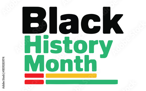 Black History Month celebration with vibrant colors and logo