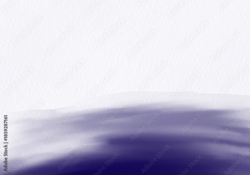 Fototapeta premium Dark Navy Watercolor Bursh Stroke Paint Paper Texture on White Paper Background Wallpaper