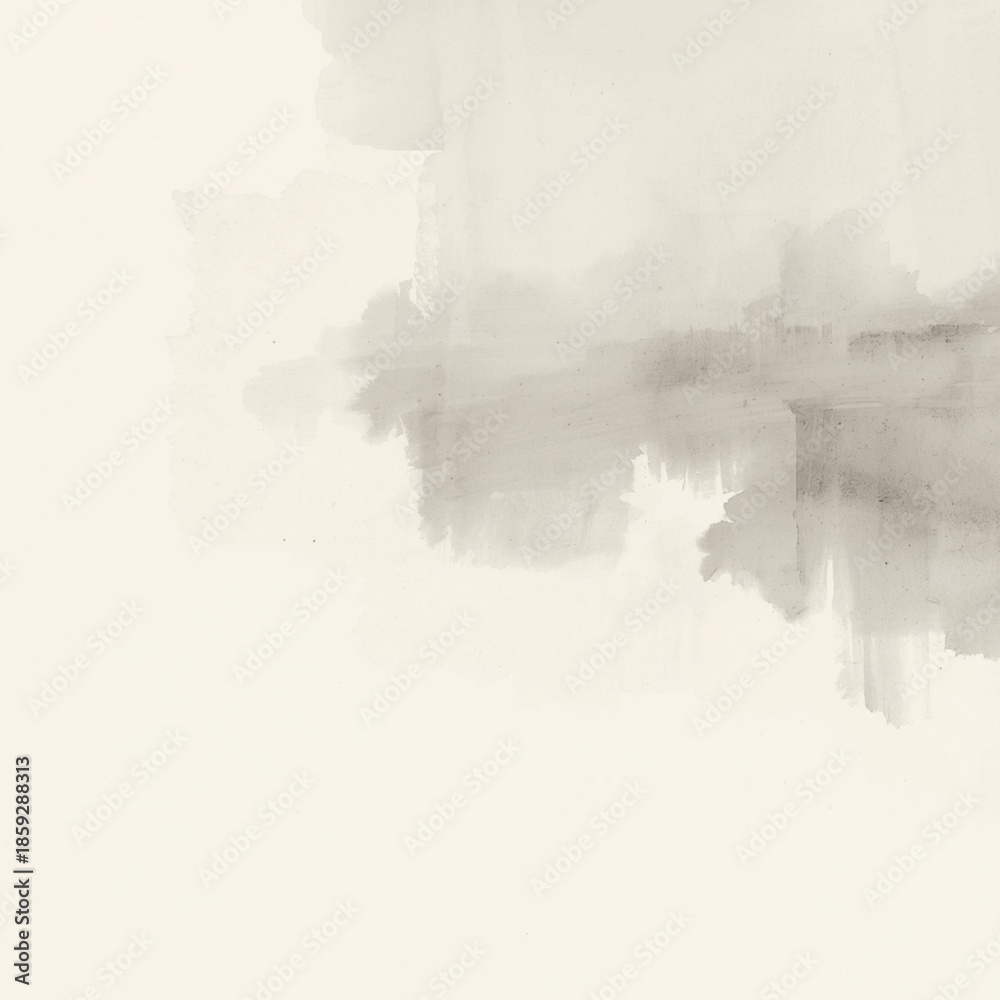 Fototapeta abstract Minimal Oriental Ink Watercolor Background with Traditional Korean Aesthetic.generate ai