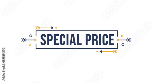 A stylish graphic design featuring the words "SPECIAL PRICE" within a decorative frame, perfect for advertising promotions and sales events.