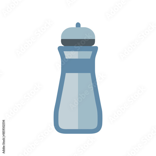 Modern flat design illustration of salt shaker on white