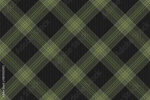 Magazine texture background check, single tartan fabric seamless. Apartment textile plaid vector pattern in grey and black colors.