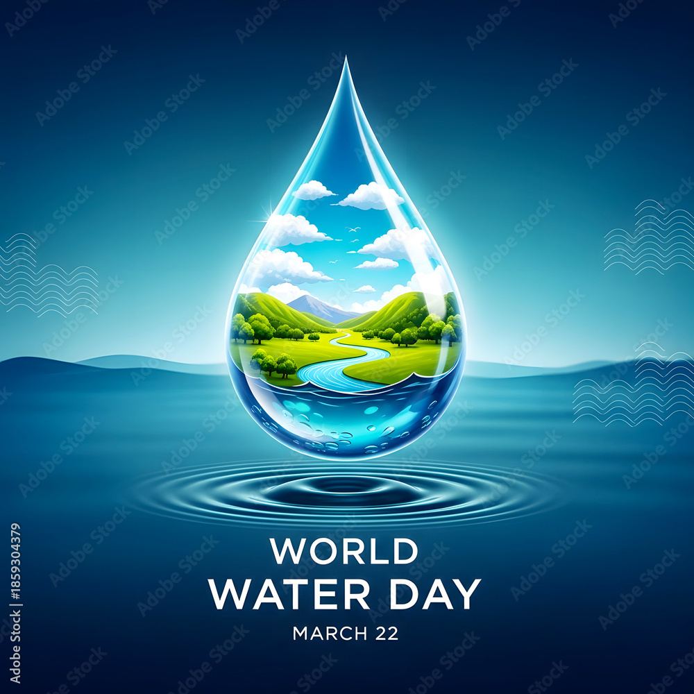 Fototapeta premium World water day conservation nature landscape